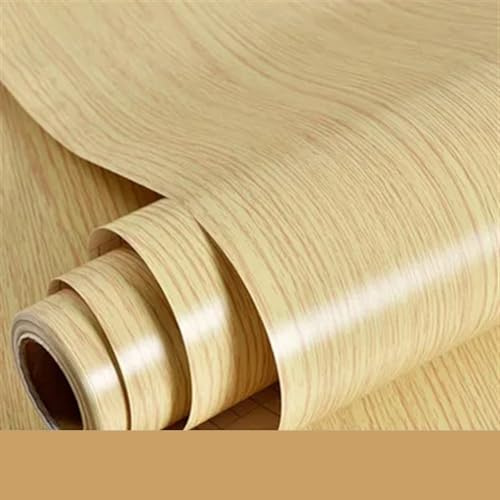 Wallpaper Wood Grain Self Adhesive Wallpaper Waterproof Contact Paper Living Room Kitche Furniture Renovation PVC Peel and Stick Wallpaper Vinyl Wrap (Color : Miri wooden oak, Size : 40cm x 1m)