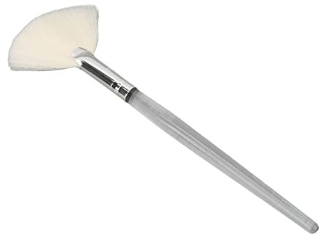 Large Cosmetic Flat Facial Brush Fan Mask Brushes Soft Facial Applicator Transparent Handle Facial Brushes for Beauty Home Salon