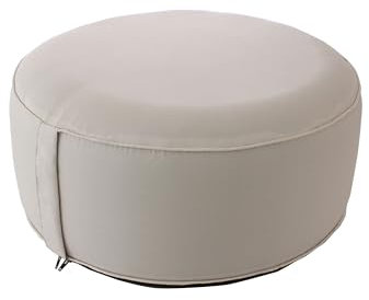 ED ENJOY HOME Sitzsack für den Außenbereich, rund, aufblasbar, Beige, Natur, 55 x 55 cm, mit Bezug, Kollektion Jardin Costa