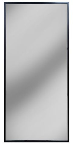 THEROSE Espejo Industrial vestidor, Espejo Aluminio, Espejo Ventana, 160 x 80 cm, Espejo Pared, Espejo probador (Oro)