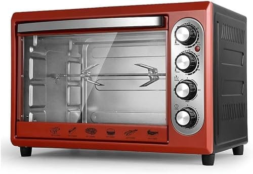 BTURYT Mini 38L Oven Adjustable Temperature 0-250 ℃ And 60 Minutes Home Multifunction 360;Rotating Grill/built -In Lighting
