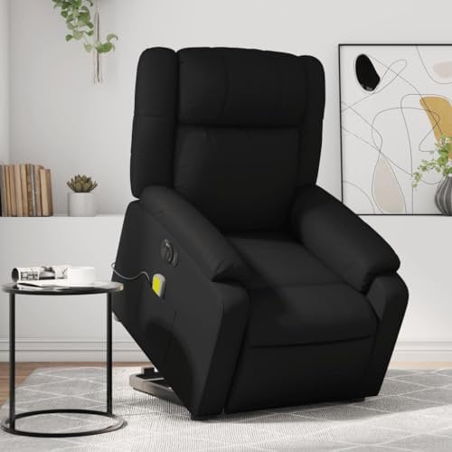 Homgoday Elektrischer Massagesessel mit Aufstehhilfe - Kunstleder Schwarz - Wohnzimmer & Home Office