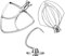 Set di 3 accessori per mixer in acciaio inox (frusta piatta da 4,5-5QT, gancio per impasto da 4,5-5 QT, attacco a frusta a 6 fili K45WW) per mixer KitchenAid con testa inclinabile e ciotola da 4,5-5