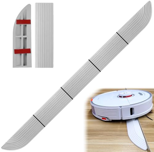 Türschwellenrampe Saugroboter für Alle Staubsaugroboter Zubehör, Rampe für Saugroboter und Rollstuhl, Kehrschwellenleiste für Haushalt, Für Ecovacs, Staubsauger Ersatzteile (Grau)