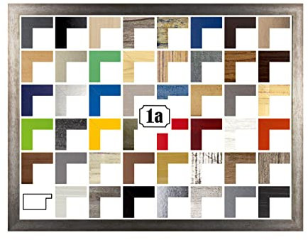 Colorello Bilderrahmen Posterrahmen Puzzlerahmen 51x73,5 cm Farbe Metall Vintage Verrostet Optik 73,5x51 cm mit weisser Rückwand und Antireflex Acrylglas