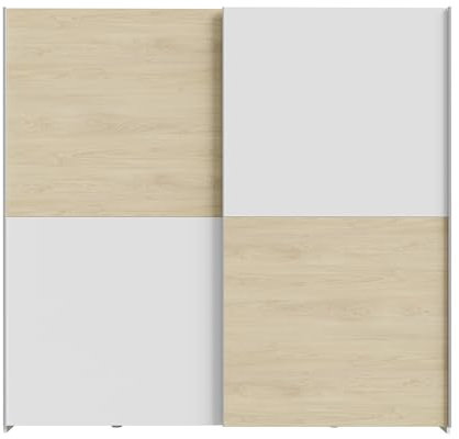 AVANTI TRENDSTORE - Freddy - Armadio con ante scorrevoli in legno laminato, molto spazioso, disponibile in 2 colori diversi. Dimensioni: LAP ca. 200x191x61 cm
