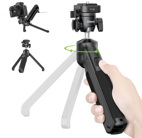ULANZI TT38 Mini Stativ, Belastbarkeit 3kg, Kamera Stativ Klein mit UKa und F38 Schnellspanner, Tisch Stativ Reisestativ Kompatibel mit Sony a7c, Nikon Z30 und FUJIFILM X-S10/X-S20