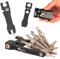 IMPALAPRO Multitool Fahrrad 20-in-1 Kompakt und Ultraleicht (117,5g) Chrom-Vanadium (CRV) - Fahrrad Tool Set für Unterwegs - Fahrradtools für Unterwegs - Fahrrad Multitools (Schwarz)