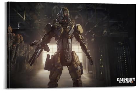 YIHAIKAI Spielposter Call of Duty Black Ops III, Robotersoldaten-Poster, dekorative Malerei, Leinwand, Wandposter und Kunstdruck, moderne Familienschlafzimmer-Dekoration, Poster, 40 x 60 cm