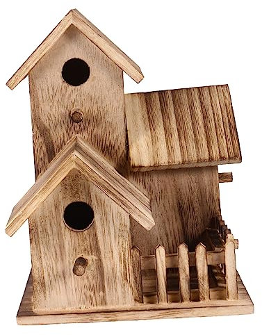 CIYODO Nid Doiseau sur Le Toit Maison Doiseau en Bois Kit De Nichoir Extérieur pour Décoration De Jardin