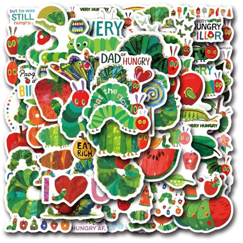 Affoto Caterpillar Aufkleber für Laptop(100PCS),Geschenk für Kinder Jugendliche Erwachsene Jungen,Die Raupen Wasserdicht Vinyl Aufkleber Stickers für Scrapbook,Skateboard,Auto,Gepäck