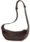 DONNAIN Halbmond Tasche Damen Leder, Stylische Crossbody Bag Damen Leder, Half Moon Bag mit Breitem Riemen, Halbmond Crossbody Schultertasche, Umhängetasche Echtleder, Kaffee