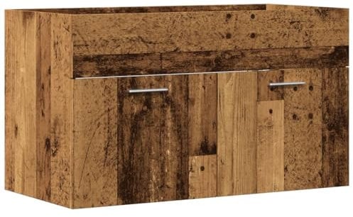 vidaXL Mueble de Lavabo Madera ingeniería Envejecida 90x38,5x46 cm