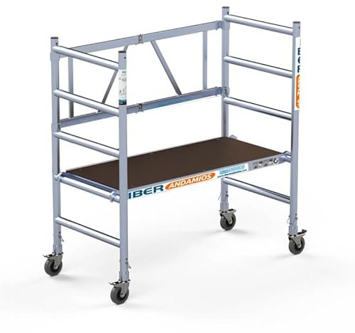 IBERSCAFFOLDING Andamio plegable COMPACTO aluminio de 75x140 con 3 metros altura tarabajo