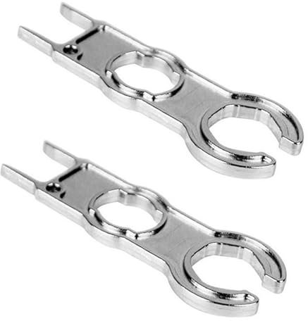 VZU 2 Stück Schlüssel Spanner, MC4 Schlüssel Spanner Set, Solar Handlicher Schraubenschlüssel, Montage-Werkzeug für MC4-Stecker für Solarpanel-Kabel, PV-Systemdraht, Stecker, Silber