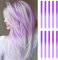 10 Stück Haarsträhnen zum Einklipsen | 55 cm Farbige Clip in Extensions | Langes glattes Bunte Haarsträhnen Kinder | Haarschmuck Mädchen (Lila-Hellviolett-Farbverlauf)