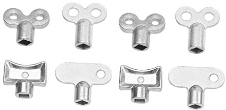 HOMSFOU Heizkörper Abgasventile 8 Stück Auslassventilschlüssel Aus Langlebigem Metall Mit Loch Heizkörperzubehör Für Verschiedene Ventile Zur Einfachen Entlüftung