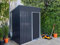 Outgarden Metall-Gerätehaus Compact Anthrazit | 1,1 m² | Verzinkter Stahl | Pultdach | Einzeltür | Kompakt & Praktisch | Metall Gartenhaus | Gartengerätehaus