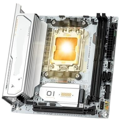 Carte mère B650M ITX Ryzen AM5 DDR5 Prend en Charge la mémoire 4800/5200/5600-8000 (OC+) Pcie5.0x16 2*Pcie4.0x4 M.2 ARGB
