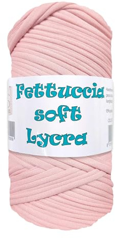 Panini Tessuti, Fettuccia Soft Licra, Passamaneria 400 g - Ideale per creazioni all'Uncinetto e ai Ferri - per Borse, Cestini, Tappeti e Accessori