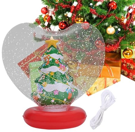 Große Aufblasbare Weihnachtskugeln Herzförmige Leuchtende