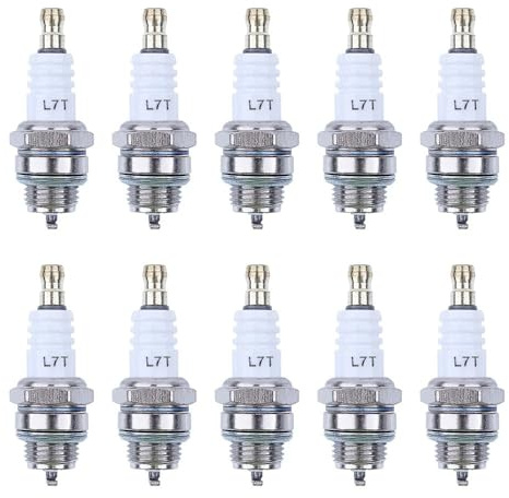 OUZHOULGPS 10 Stück L7T Zündkerze passend for BPMR7A passend for CJ8 RCJ6Y RCJ7Y Mehr 2-Takt-Motor passend for 017 018 MS170 MS180 MS290 MS310 Zubehör