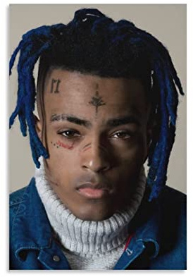 ECGRLNV Leinwand Bilder Kunst 30 * 50cm American Rapper XXXTentacion Poster Wall Art Print Room Decor Home Decor for Living Room Senza Cornice