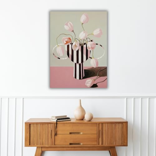 Pro-Art Leinwand Bilder Crazy Flowers Groß 60x80 cm Bild Wohnzimmer Bild modern Deko Wandbilder Schlafzimmer