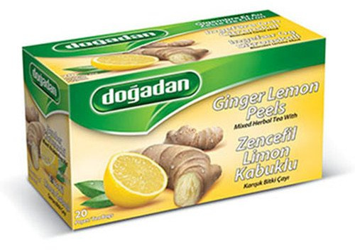 Dogadan Ginger & Lemon Zest Premium Herbal Tea Bags (1Box / 20teabags)