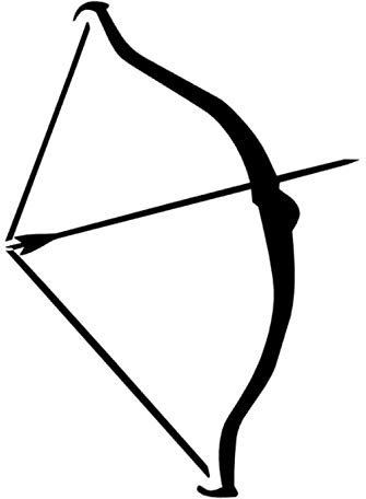 Bogensport Aufkleber Bogenschießen Auto Aufkleber in 10cm, 15cm, 20cm oder 25cm Größe (40/6) (weiß Glanz, 10cm)