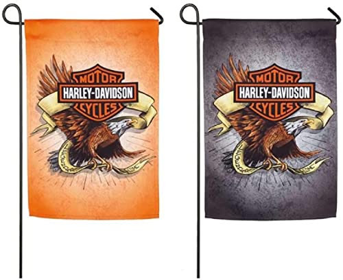 HARLEY-DAVIDSON Fahne Gartenflagge Doppelseitig Für Innen und Außen Wetterbeständig Premium-Qualität