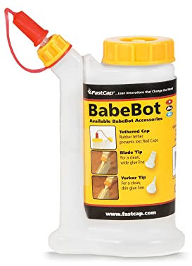 FastCap 4oz Glue Bottle, with 2-Chamber No-Drip System. Each Bottle Comes with 2 Replaceable Tips.