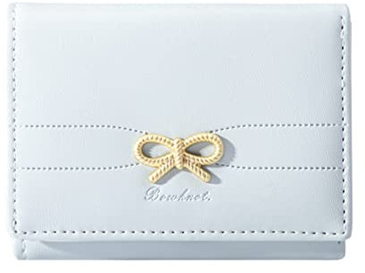 Sunwel Fashion Portefeuille pour filles, joli nœud coquet esthétique pour papiers d'identité, porte-monnaie pour femme, bleu