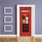 PLEETS Türtapete Rote Telefonzelle 90 x 200cm Türfolie Selbstklebend TürPoster PVC Türaufkleber Fototapeten Entfernbar Türaufkleber Aufkleber Türdeko Tapete Zuhause Dekor