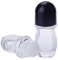 Ericotry 2PCS 50ML Clear Glass Roll-On Bottle Refillable Glass Roll-on Deodorant Bottle with Plastic Roller Ball and Black Cap for Deodorant Aromatherapy Oil Massage Oil Peppermint Oil