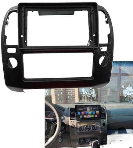 Auto-Audio-Rahmen 9-Zoll-Autoradio-Blenden/Passend for Nissan NAVARA D40 2006-2012 Stereo-Headunit Android MP5 GPS-Videoplayer 2-Din-Panel Dash Frame Autoradio Radioblende Doppel,Autoradio-Rahmen