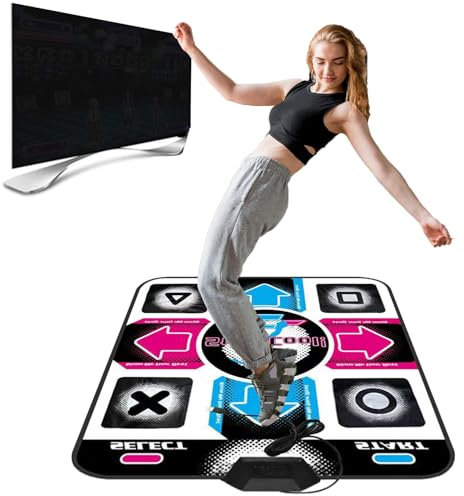 Dance Mat for Girls, Musical Dance Mat Games for TV Computer, Single User Dance Floor Mat, Musical Electronic Dance Step Mat, Kids Musical Dance Play Mat, Christmas Birthday Gift for Girls & Boys (A)