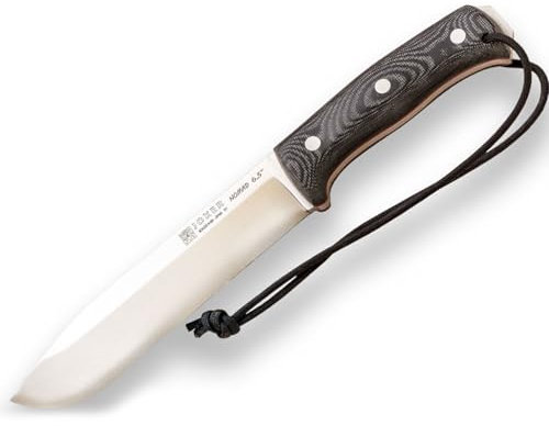 Joker Überlebensmesser Nomad 6.5 CM137-K, schwarzer Micarta-Griff, 16,5 cm Klinge, Kydex-Scheide, Werkzeug für Angeln, Jagd, Camping und Wandern