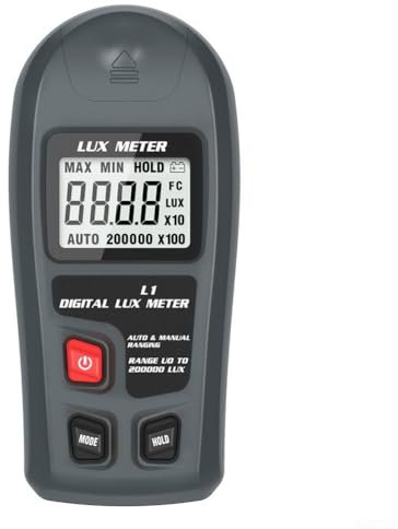 Tragbares Luxmeter L1 mit vier Messbereichen für präzise Helligkeitsregelung in verschiedenen Umgebungen