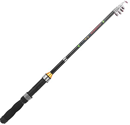 TIKATARER Mikro -Angelrute, Mini -Angelrute Langer Wurf Vier Schicht Super Hard River Ultra Short Telescopic Sea Pole Telescopic Fishing Stab Eisfischereistange (1m / 3,3 Fuß) (1,2 m / 3,9 Fuß)