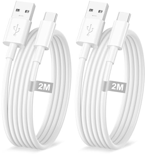 Carplay Cable USB C 2M 2Pack para iPhone 16 15 Coche, Cable Tipo C Carga Rápida para Apple Carplay y Android Auto cable USB a USB C para iPhone 15 Pro Max/15 Plus/16e/16 Pro Max/16 Plus,iPad Air/Mini