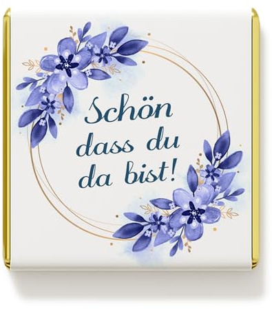 Neapolitanische Schokolade Geschenk – Schön, dass du da bist! (Standard, Veilchenzauber)