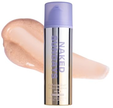 Naked Sundays CabanaClear SPF 50 Illuminating Sunscreen Serum for Face, Hydrating Water-Gel SPF, Radiant Glow Makeup Primer, Broad Spectrum UVA/UVB Protection, Silicone-Free, 50ml
