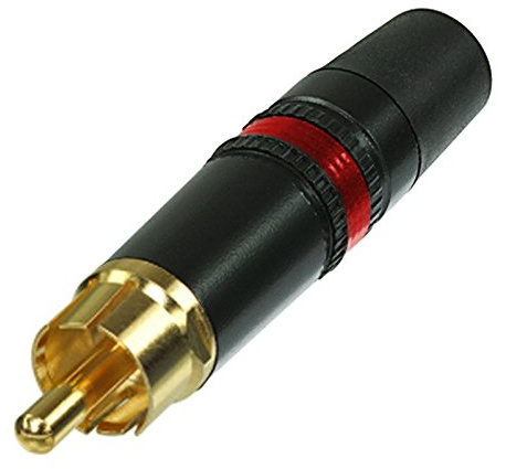 Rean NYS373-2 Phono RCA Connector. Male Jack Plug. Red Marking