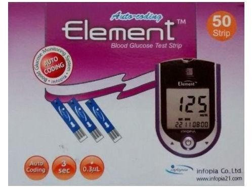 Element Blood Glucose Test Strips x 50