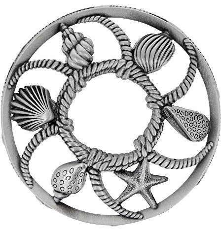 EXCLUSIVE Candle Topper/JAR Topper LID Beach & SAIL Brushed Silver