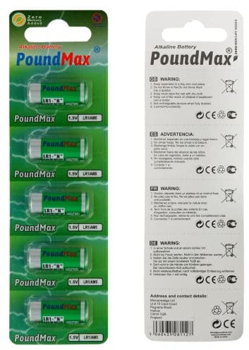 5 batterie alcaline PoundMax 910A LR1 N tipo MN9100, 1,5 V