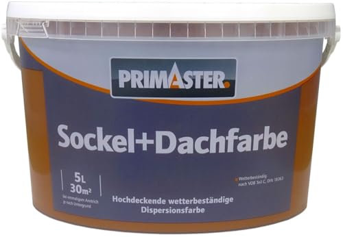 Primaster Sockelfarbe 5 l havanna matt Dachfarbe Dachbeschichtung Dachlack