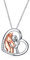 YFN Pferd Anhänger Halskette Schmuck 925 Sterling Silber Mädchen Umarmung Pferd Geschenk für Frauen Mädchen (Pferd mit Mädchen Halskette)