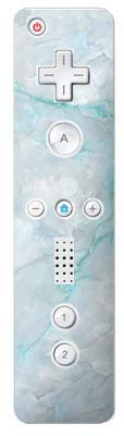 Skin kompatibel mit Nintendo Wii Controller Folie Sticker Blau Muster Design